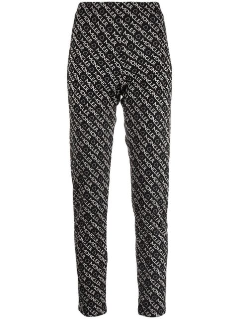 Moncler logo-print jersey trousers - Black - zdjęcie produktu nr 1