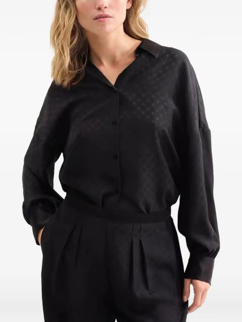 ERES patterned silk shirt - Black