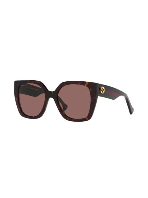 Gucci Eyewear tortoiseshell oversized-frame sunglasses - Green