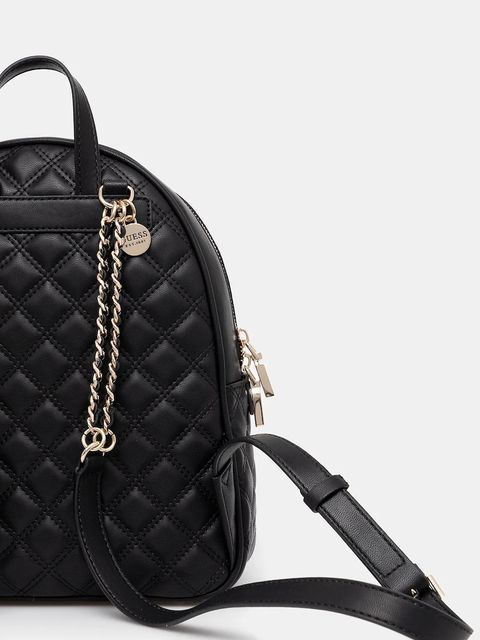 Guess plecak GIULLY damski kolor czarny mały gładki HWQG96 73320