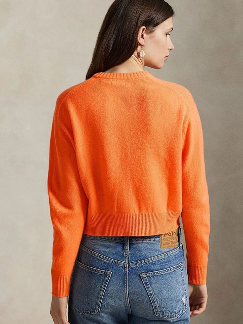 Polo Ralph Lauren sweter z wełną damski kolor pomarańczowy 211914515 - zdjęcie produktu nr 2