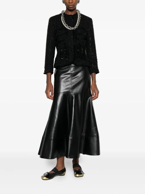 Simone Rocha sequin-embellished tweed jacket - Black - zdjęcie produktu nr 2