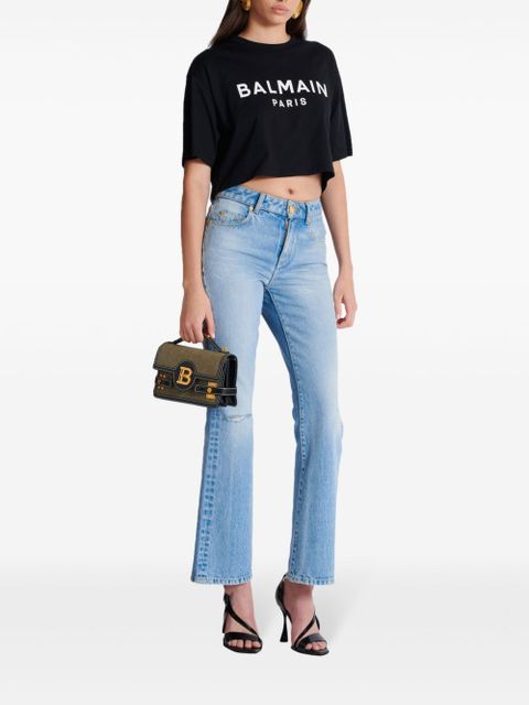 Balmain B-Buzz 24 canvas shoulder bag - Green