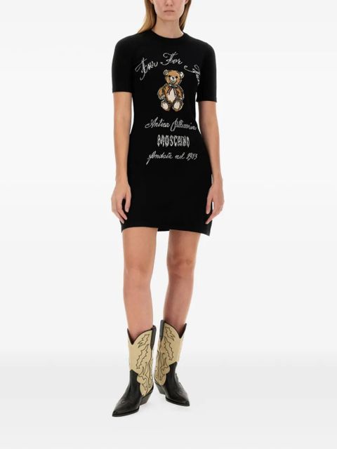 Moschino teddy-graphic mini dress - Black - zdjęcie produktu nr 1