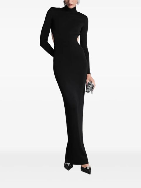 Self-Portrait cut-out roll-neck maxi dress - Black