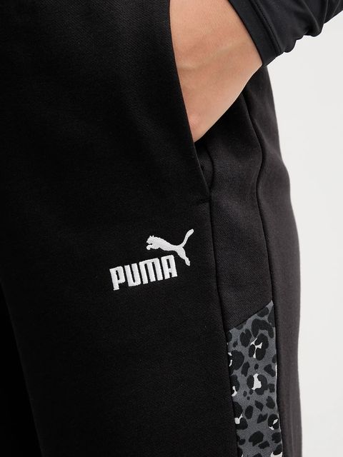 Puma spodnie dresowe damskie kolor czarny wzorzyste 688086