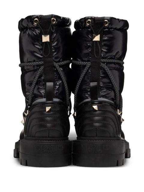 Valentino Garavani leather combat boots - Black