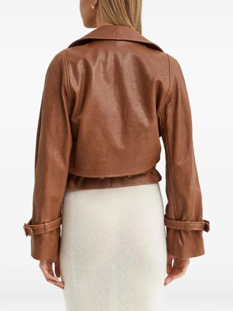 Nour Hammour Hatti belted jacket - Brown