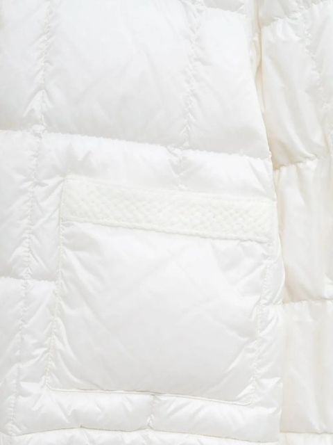 Moncler quilted cropped jacket - White