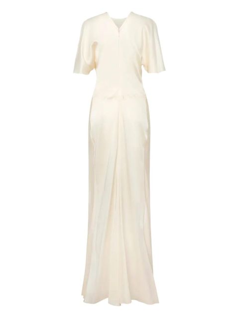 Victoria Beckham gathered maxi dress - Neutrals - zdjęcie produktu nr 2