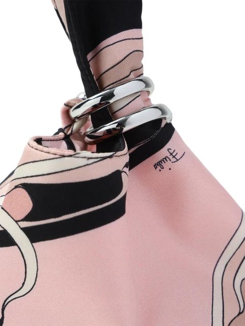 PUCCI print ring clutch bag - Pink