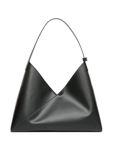 MM6 Maison Margiela large Fortune Cookie leather tote bag - Black - zdjęcie produktu nr 1
