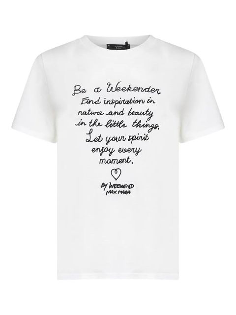 Weekend Max Mara cotton print T-shirt - White - zdjęcie produktu nr 1