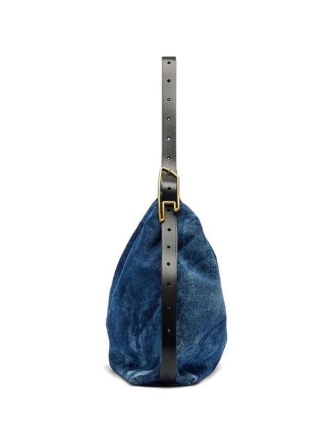 Diesel D-Line denim shoulder bag - Blue