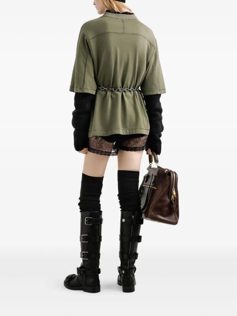 Dolce & Gabbana panelled graphic-print T-shirt - Green