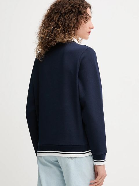 Lacoste bluza damska kolor granatowy z aplikacją SF8634