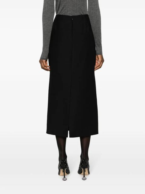 Valentino Garavani rear-slit midi skirt - Black