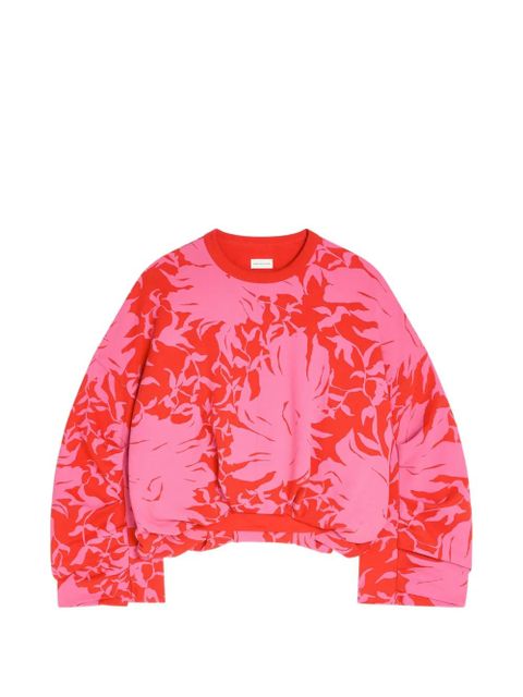 DRIES VAN NOTEN floral-print sweatshirt - Pink - zdjęcie produktu nr 1