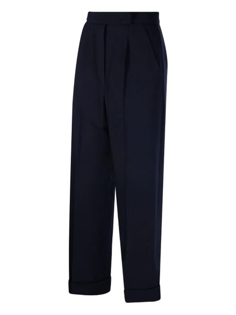 Max Mara cuffed pleated trousers - Blue