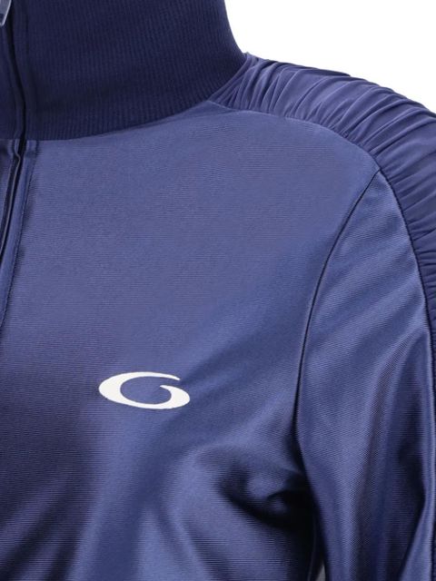 Balenciaga ruched-detail zip-up dress - Blue