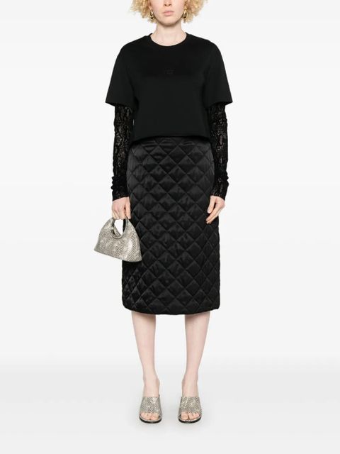 Givenchy overlapped cropped T-shirt - Black