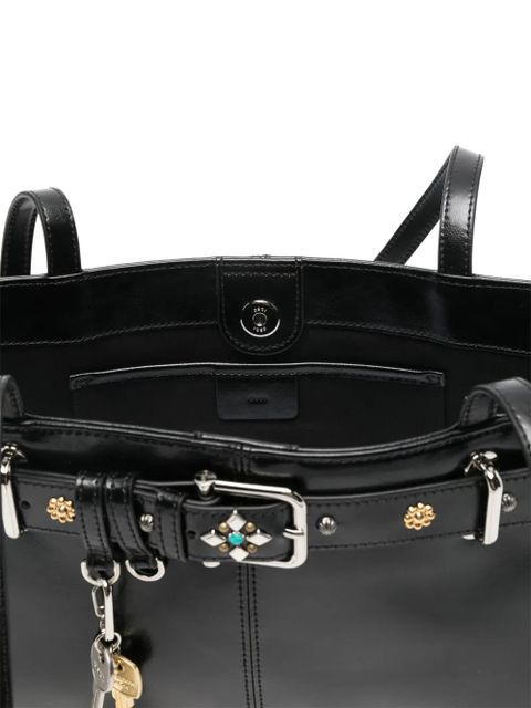 Osoi gemstone-embellished buckled shoulder bag - Black