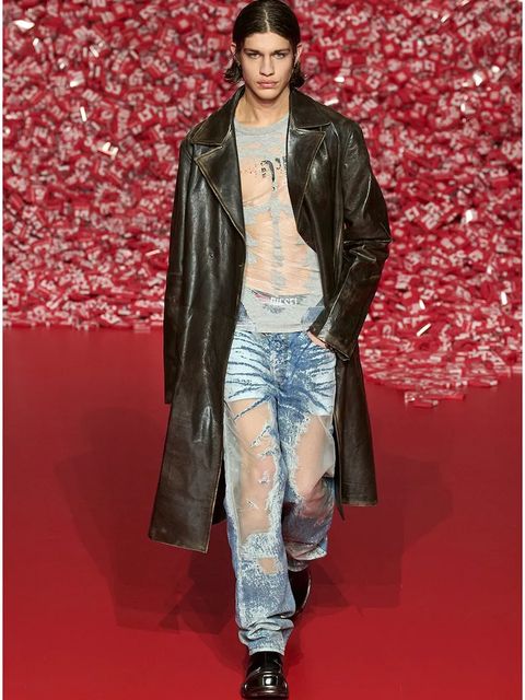 Diesel botki skórzane D-Hammer Bt D kolor czarny na płaskim obcasie Y03228-P4471-T8013