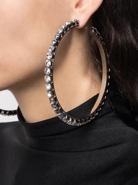 AREA large classic round hoops - Silver