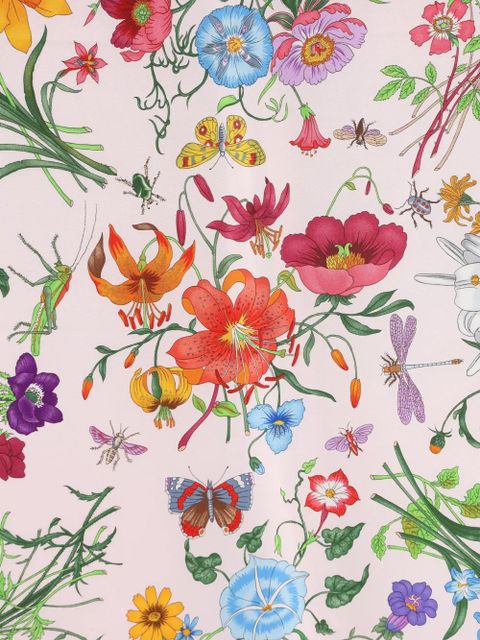 Gucci floral-print silk scarf - Pink - zdjęcie produktu nr 2