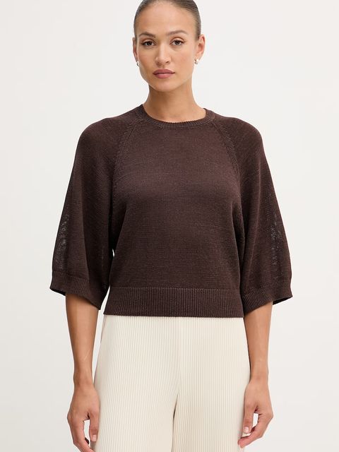 United Colors of Benetton sweter damski z dodatkiem lnu - zdjęcie produktu nr 1