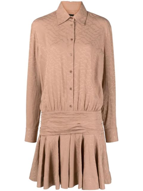 PINKO Arzach logo-jacquard shirtdress - Neutrals - zdjęcie produktu nr 1