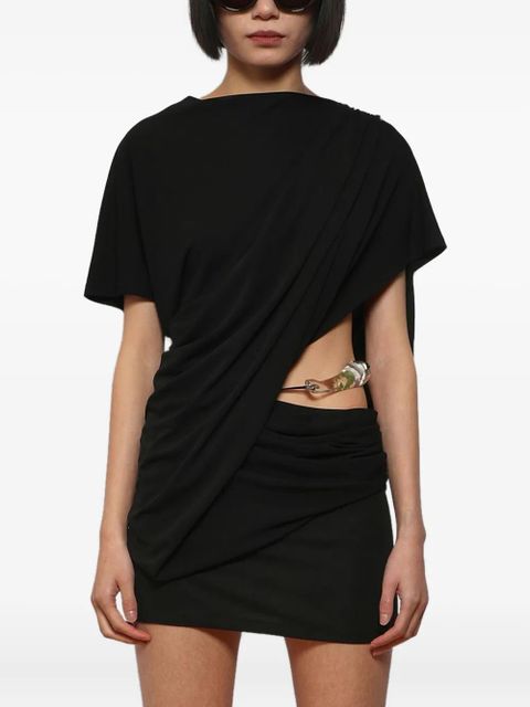 Christopher Esber draped resin-embellished mini dress - Black - zdjęcie produktu nr 2