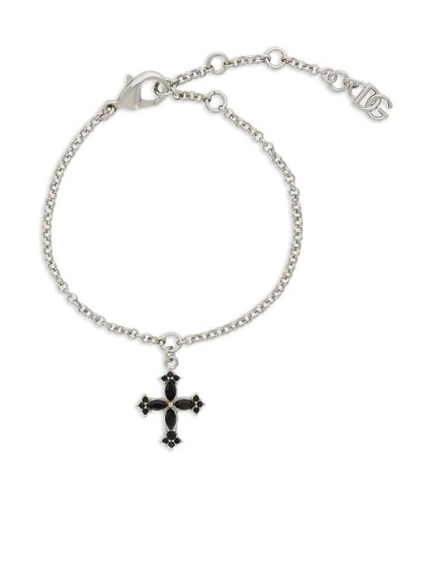 Dolce & Gabbana crystal-cross link bracelet - Silver - zdjęcie produktu nr 1