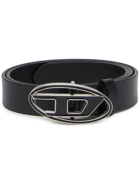 Diesel 1DR logo-buckle leather belt - Black - zdjęcie produktu nr 1