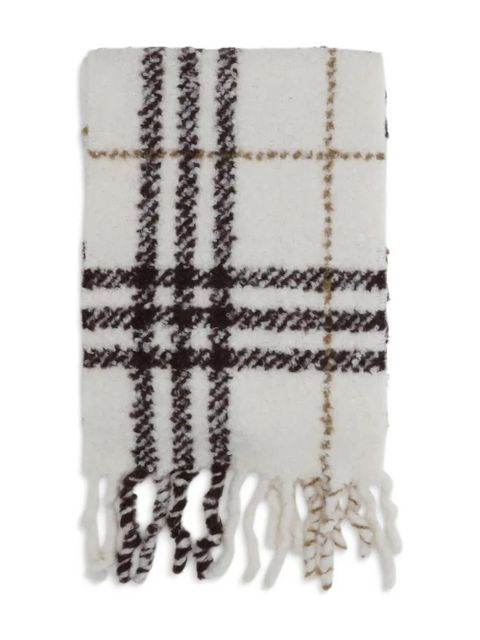 Burberry check fringed scarf - White - zdjęcie produktu nr 2