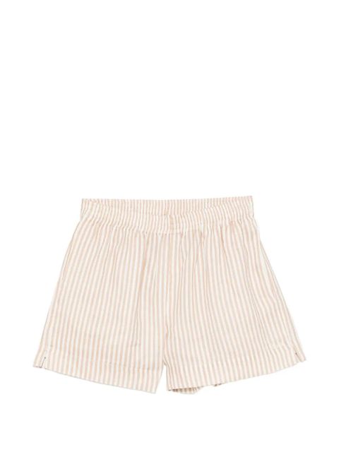 MC2 Saint Barth Meave striped logo-embroidered shorts - Neutrals - zdjęcie produktu nr 1