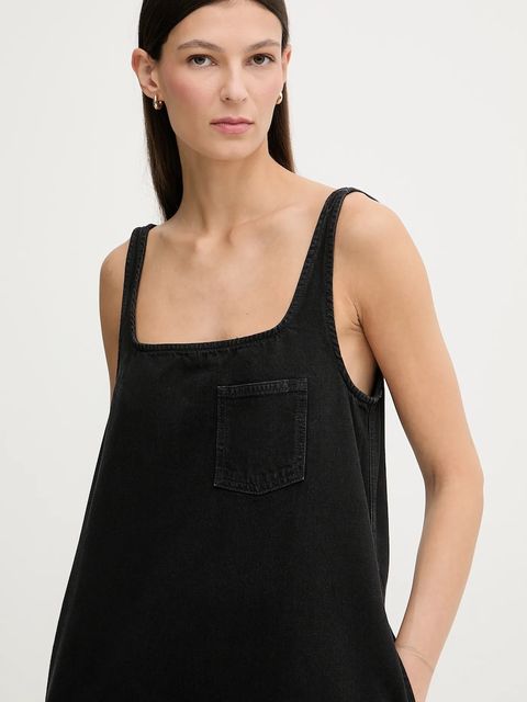 Marc O'Polo sukienka jeansowa kolor czarny mini prosta 5000007885