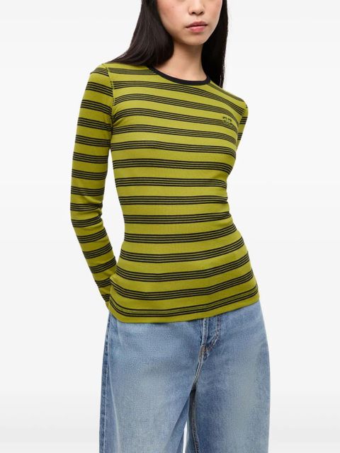 GANNI striped T-shirt - Green