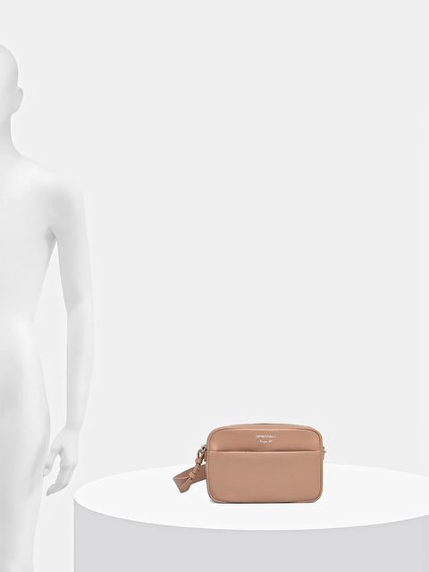 Emporio Armani torebka skórzana kolor beżowy EW003032 AF19229