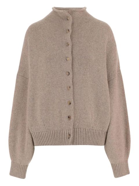 KHAITE Nelya ribbed cardigan - Neutrals - zdjęcie produktu nr 1