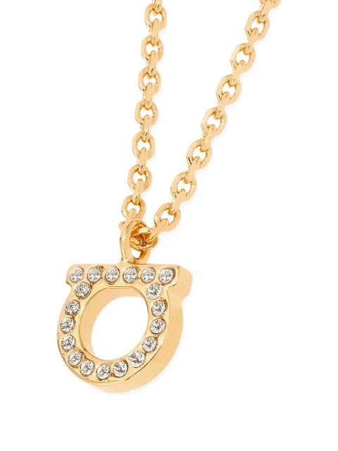 Ferragamo Gancini crystal-embellished necklace - Gold - zdjęcie produktu nr 2