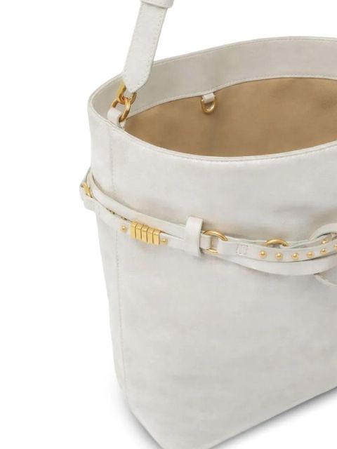 PINKO studded leather shoulder bag - White