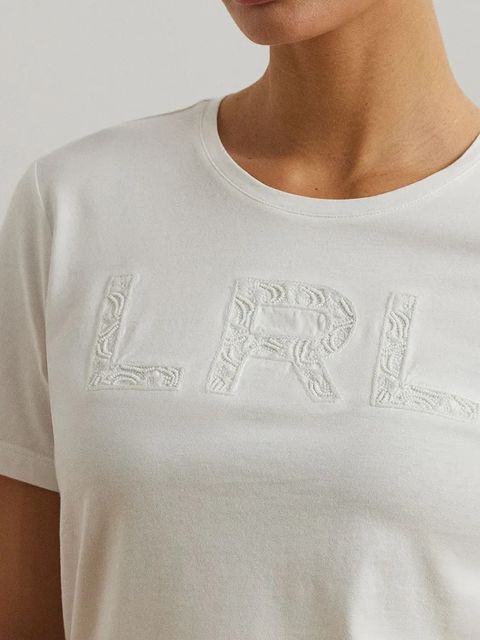 Lauren Ralph Lauren t-shirt bawełniany damski kolor biały 200971071