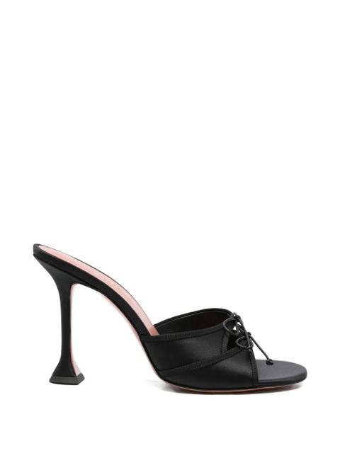 Amina Muaddi Eleonora bow sandals - Black - zdjęcie produktu nr 1