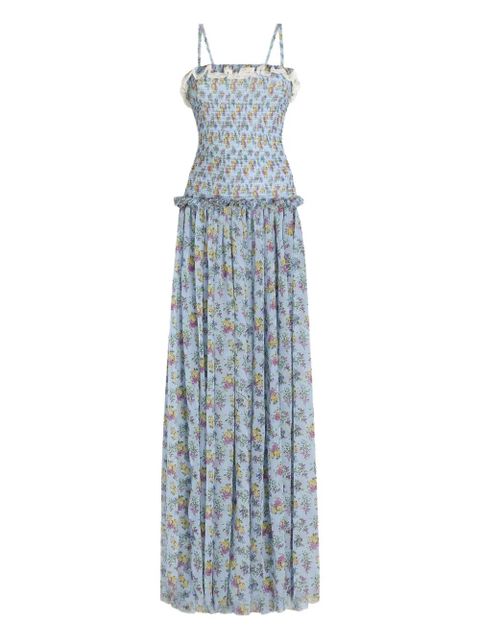 Dolce & Gabbana ruffled floral dress - Blue - zdjęcie produktu nr 1