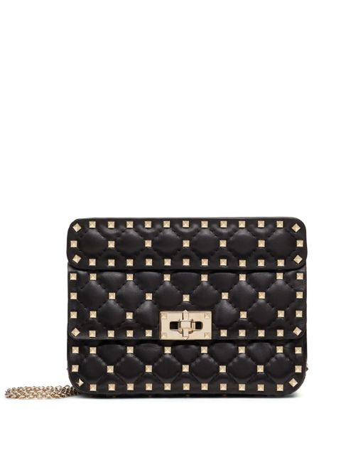 Valentino Garavani Rockstud-spike leather tote bag - Black