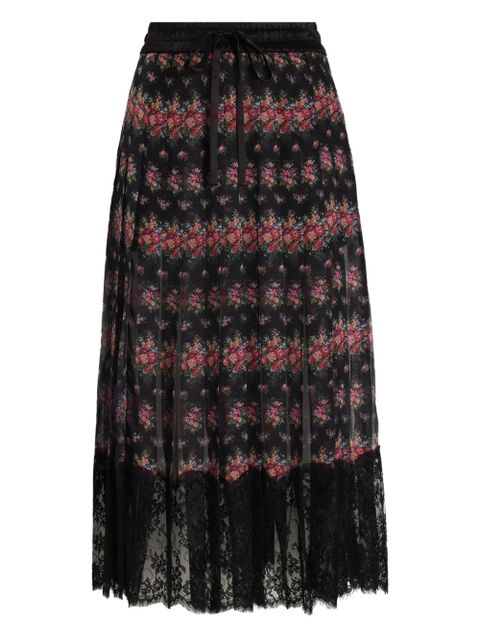 Dolce & Gabbana floral lace midi skirt - Black - zdjęcie produktu nr 1