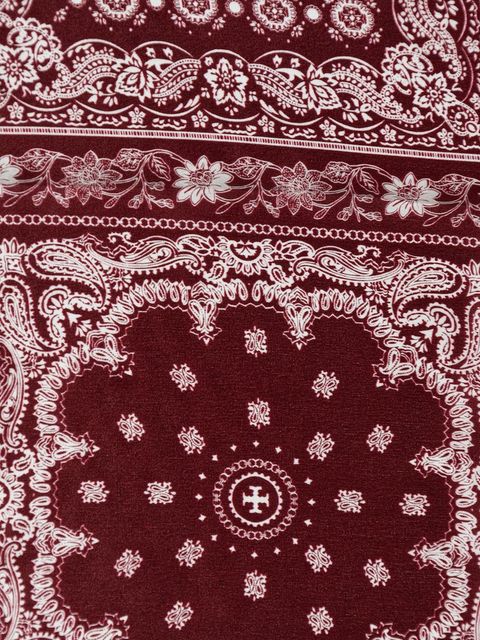 Answear.LAB apaszka jedwabna damska kolor bordowy wzorzysta