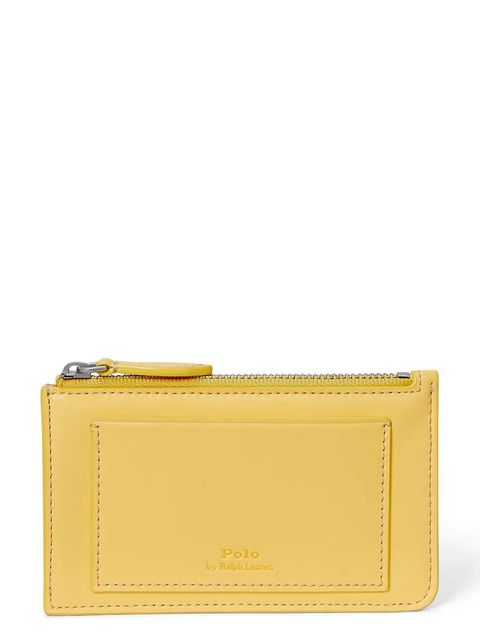 Polo Ralph Lauren portfel skórzany damski kolor żółty 427973075