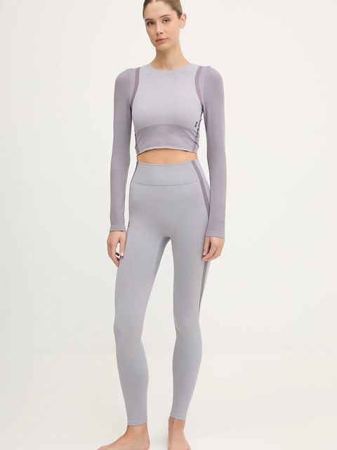 On legginsy do jogi Studio damskie kolor fioletowy wzorzyste 1WF10353857 - zdjęcie produktu nr 2